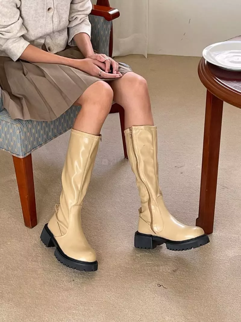 Golden Shoe - Korean Women Fashion - #womensfashion - hu918 Long Boots - 3