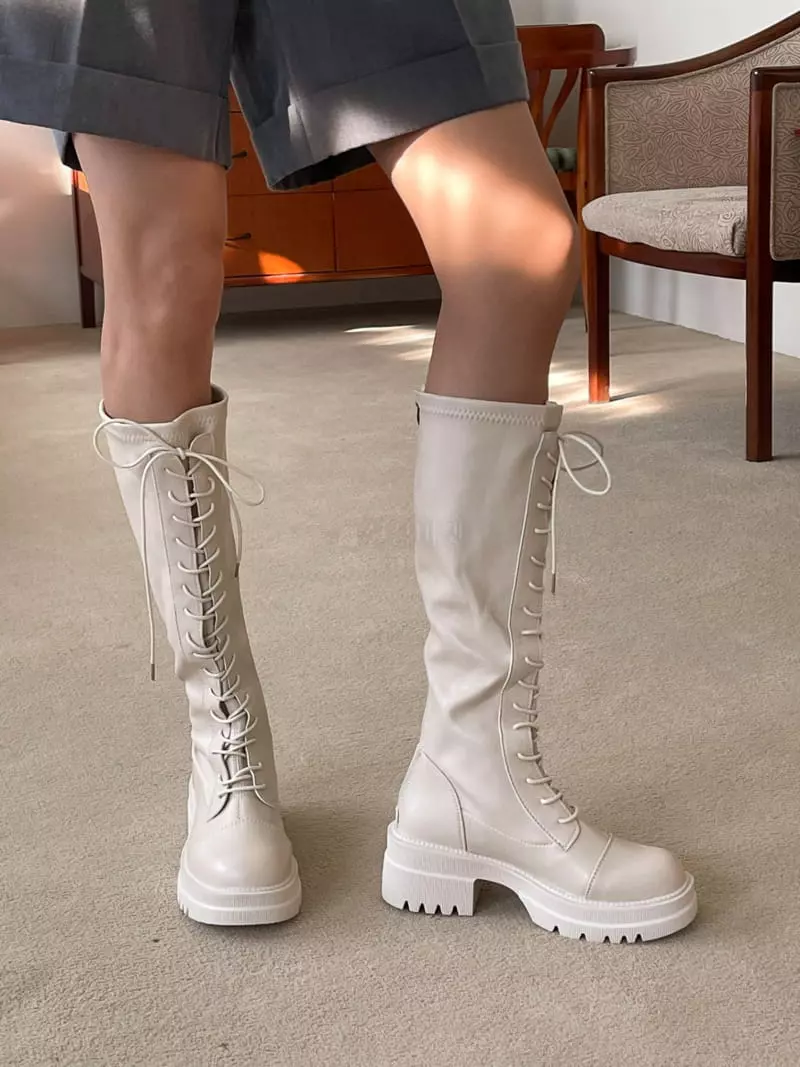 Golden Shoe - Korean Women Fashion - #momslook - hu281 Long Boots - 4