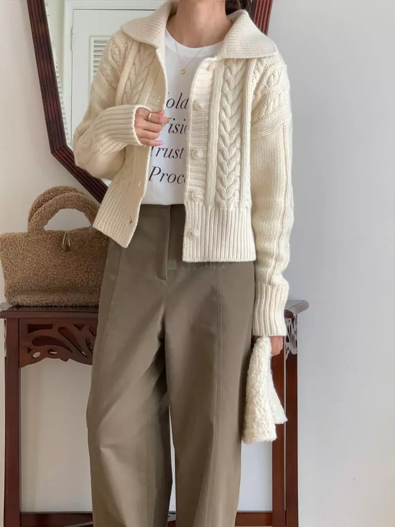 Gracia - Korean Women Fashion - #momslook - Lior Collar Cardigan - 2