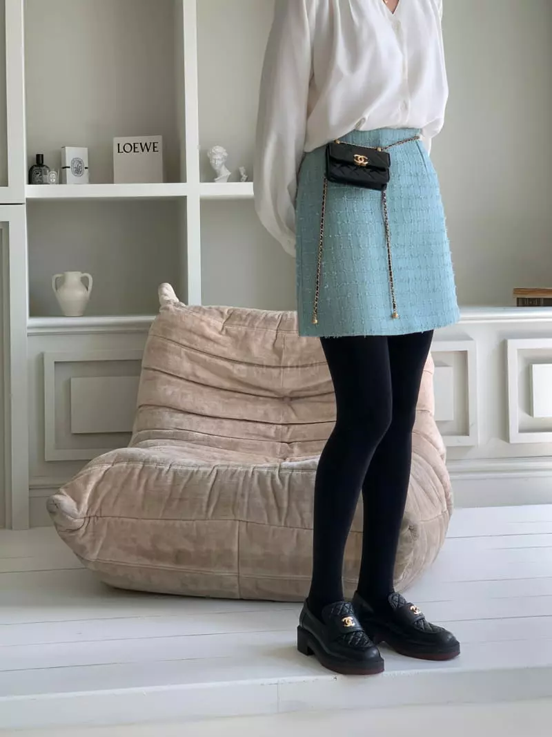 Gracia - Korean Women Fashion - #momslook - Anna Twid Skirt - 2