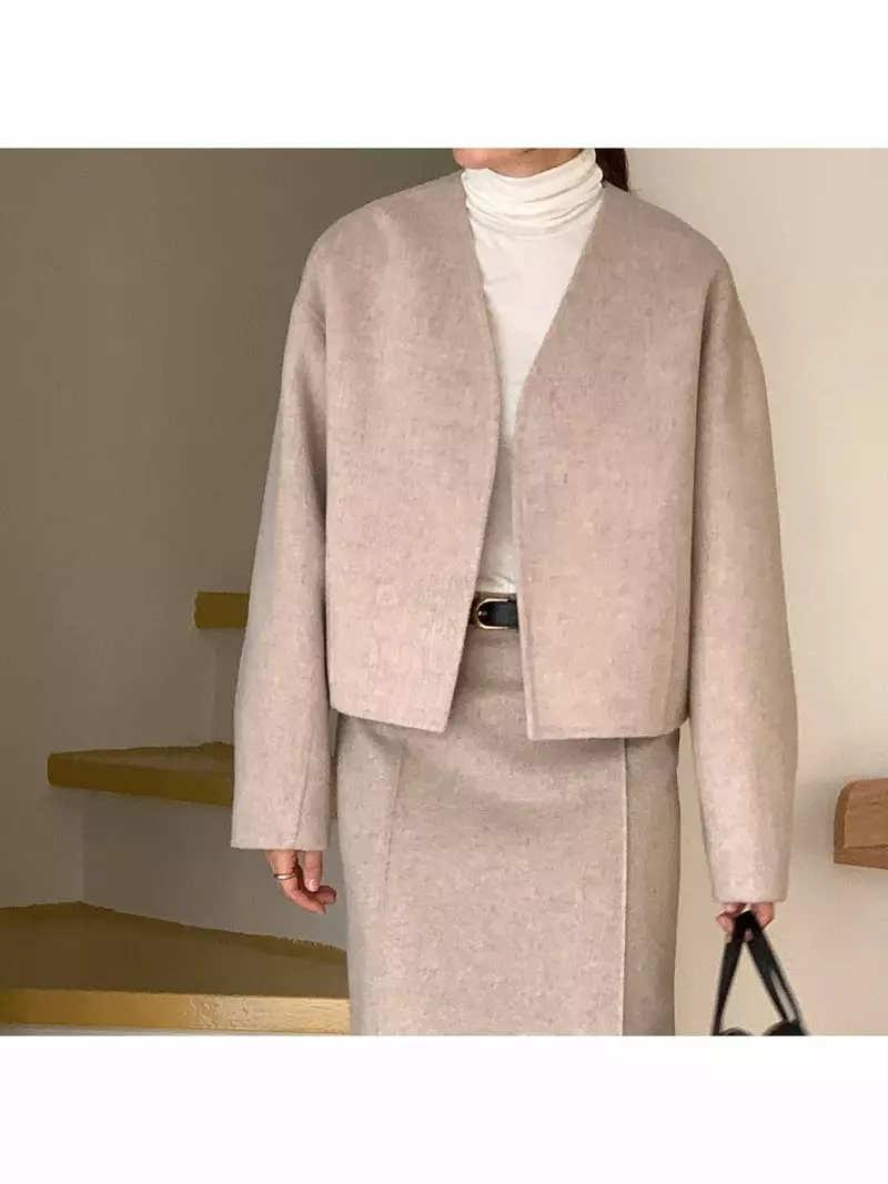 Gracia - Korean Women Fashion - #momslook - No Collat Coat - 2