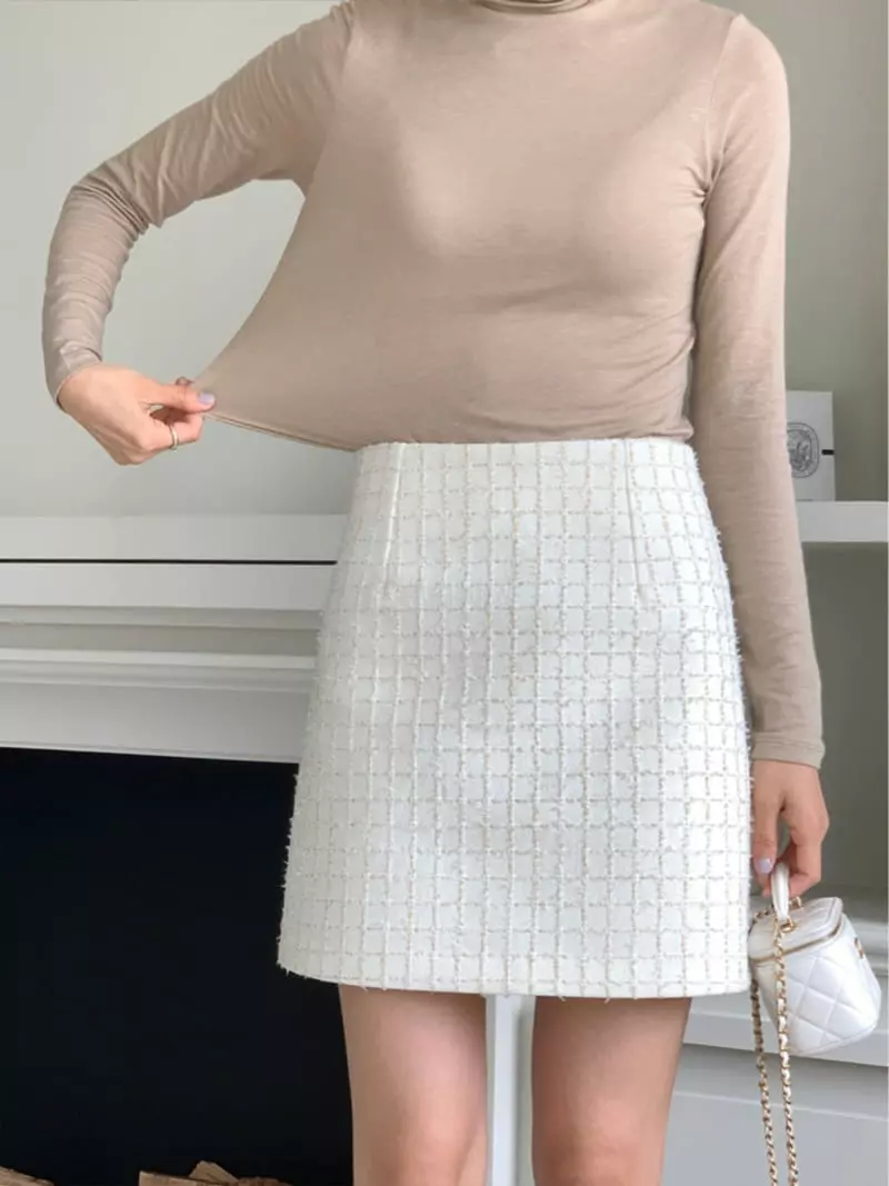 Gracia - Korean Women Fashion - #vintageinspired - Skin Turtleneck Tee - 4