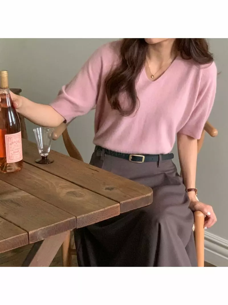 Gracia - Korean Women Fashion - #womensfashion - Racoon Fox Knit Tee - 6