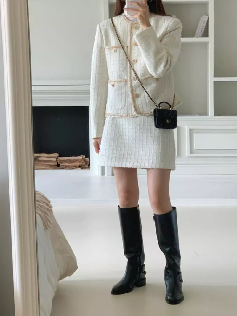 Gracia - Korean Women Fashion - #womensfashion - Anna Twid Skirt - 5