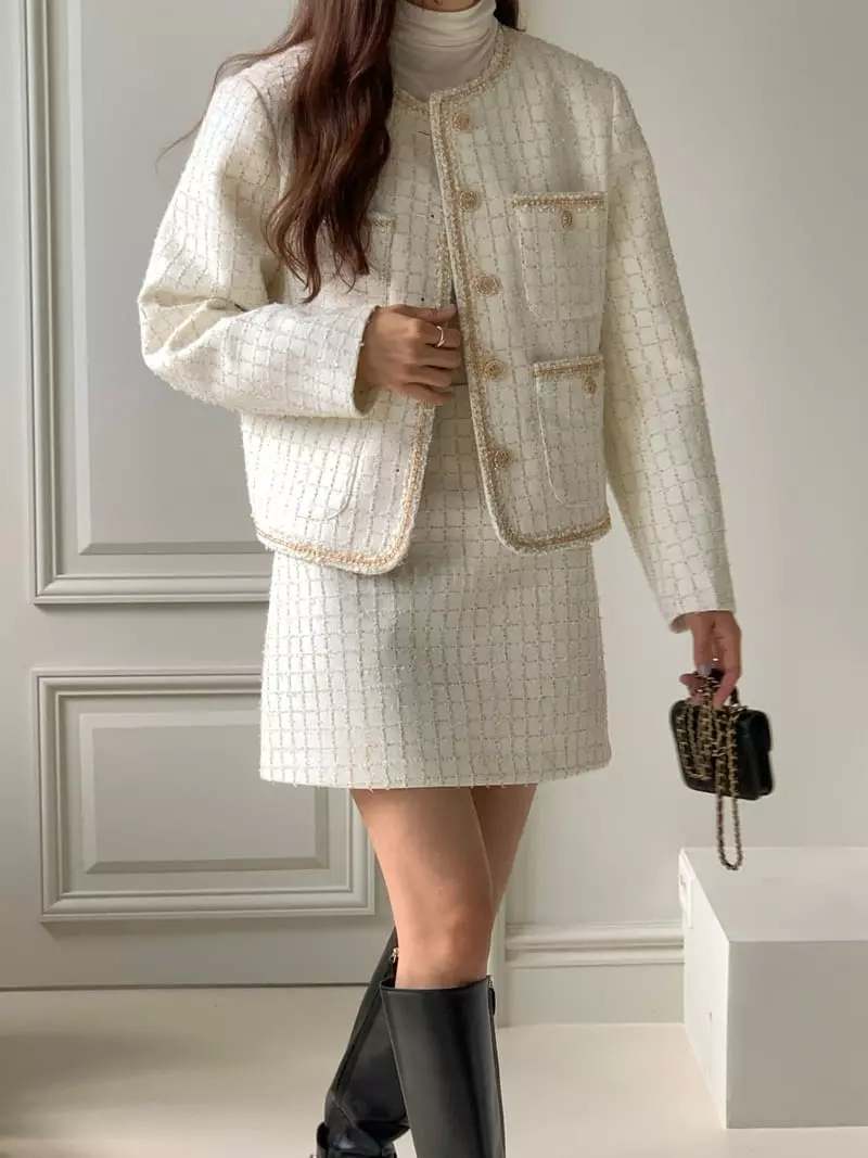 Gracia - Korean Women Fashion - #momslook - Anna Twid Jacket - 4