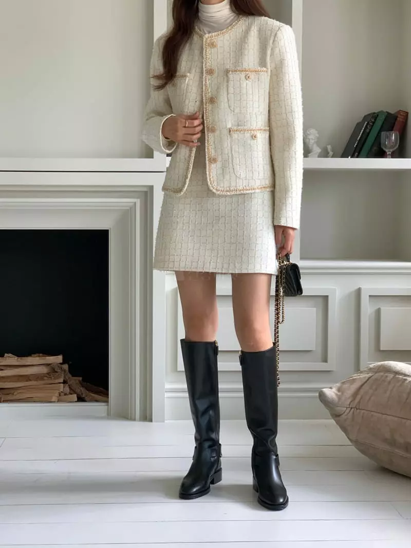 Gracia - Korean Women Fashion - #womensfashion - Anna Twid Jacket - 6