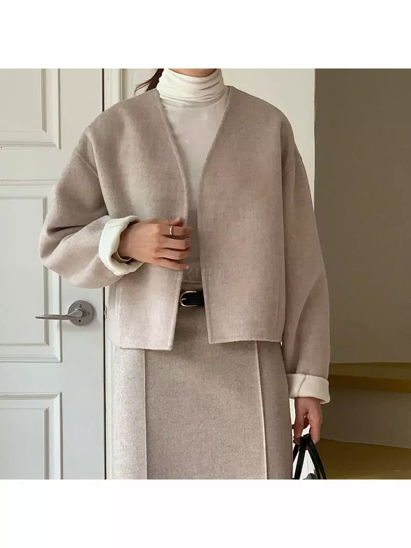Gracia - Korean Women Fashion - #womensfashion - No Collat Coat - 3