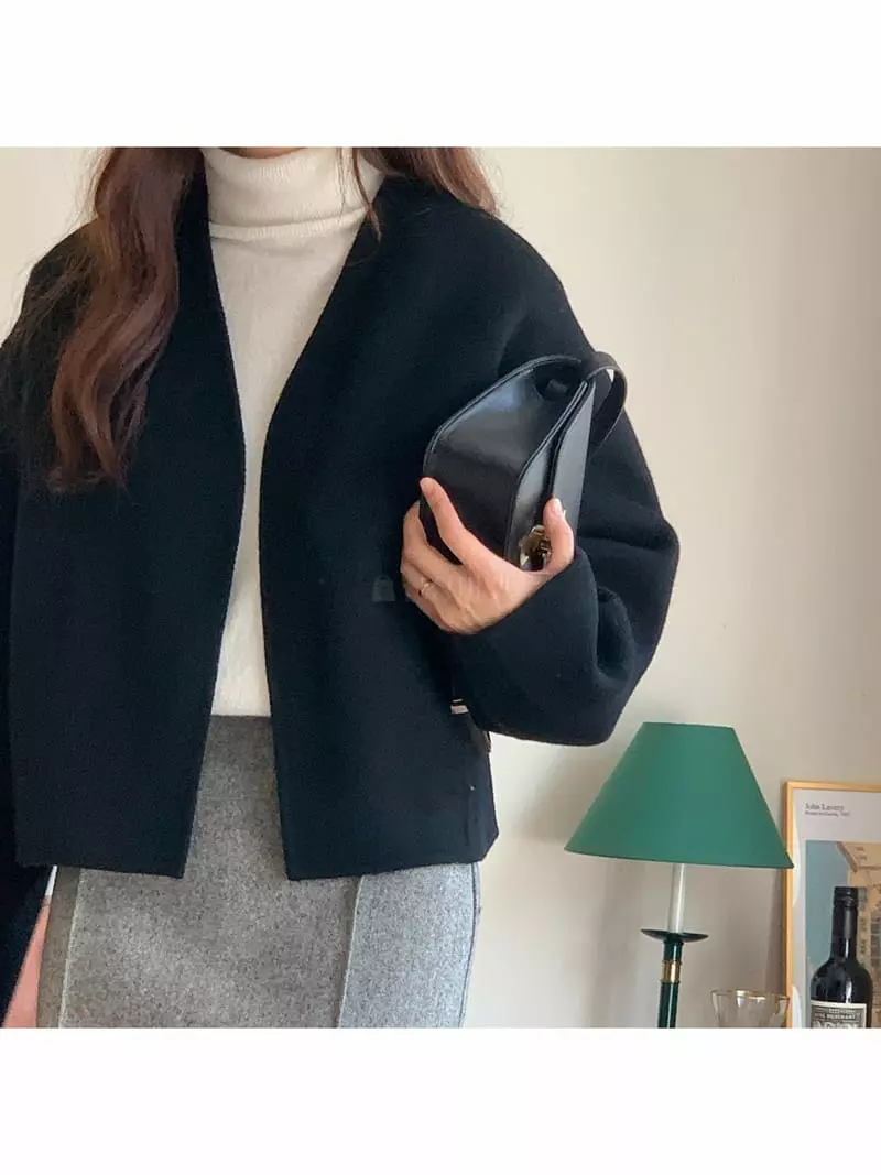Gracia - Korean Women Fashion - #womensfashion - No Collat Coat - 7