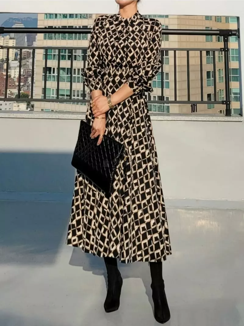 Gratia - Korean Women Fashion - #momslook - Lora Long One-piece - 11