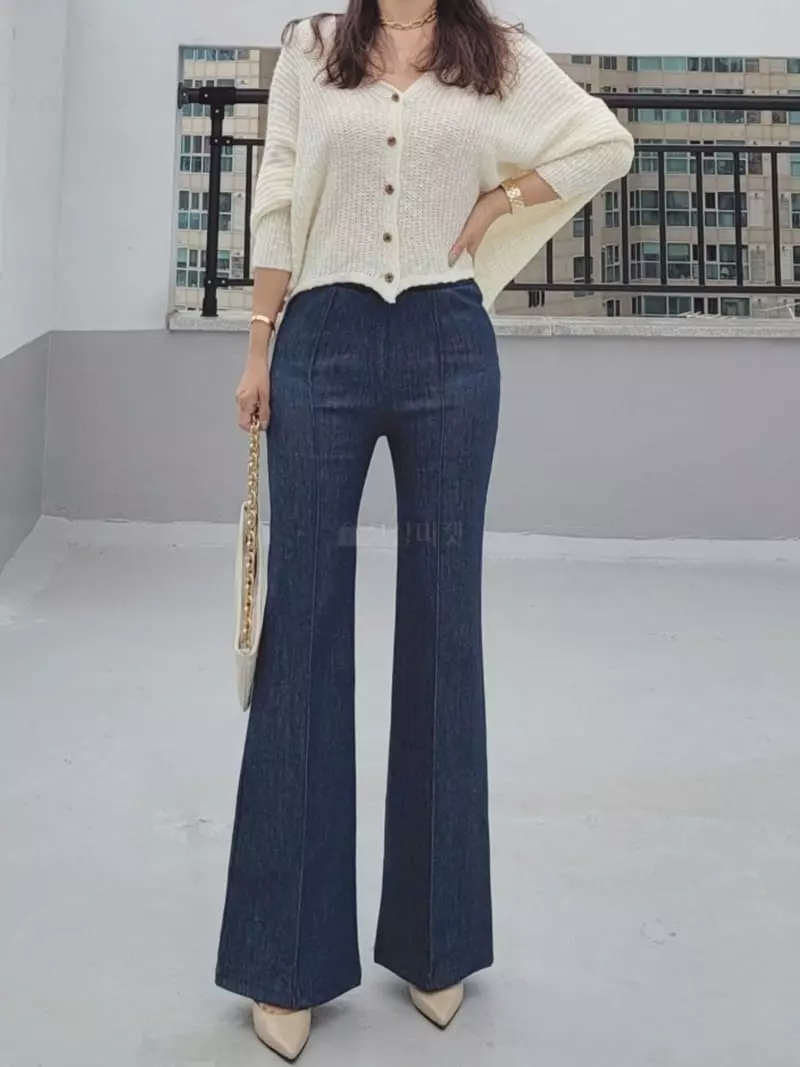 Gratia - Korean Women Fashion - #momslook - Denim Pants - 5