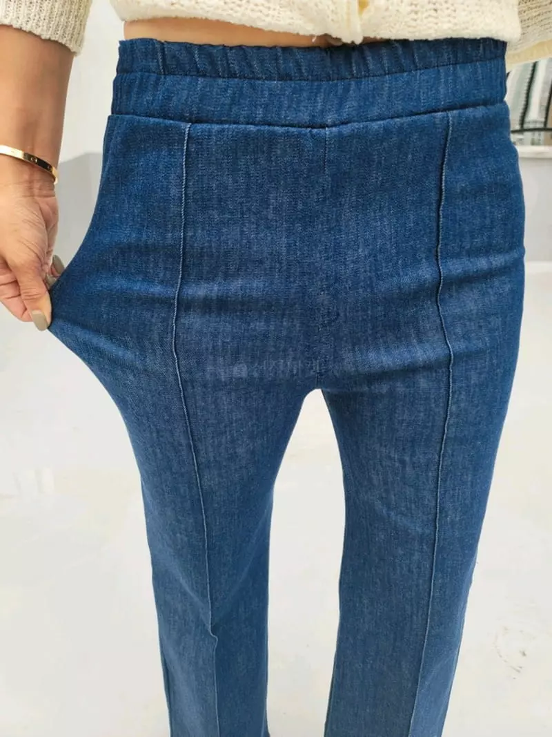 Gratia - Korean Women Fashion - #womensfashion - Denim Pants - 8