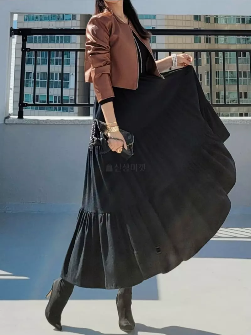 Gratia - Korean Women Fashion - #womensfashion - Crew Leather Jacket - 6