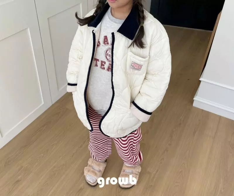 Grow B - Korean Children Fashion - #childofig - Mild Quilting Jumper - 2