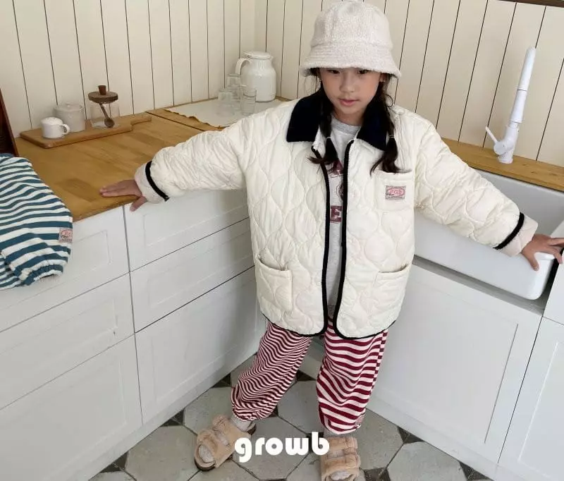 Grow B - Korean Children Fashion - #childrensboutique - Mild Quilting Jumper - 3