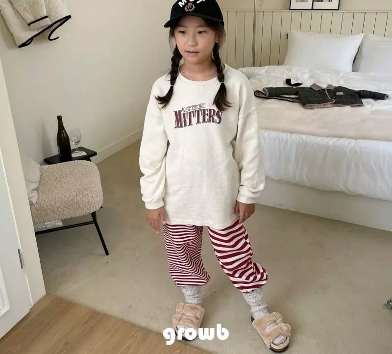 Grow B - Korean Children Fashion - #kidsshorts - Rope Fleece Pants - 5