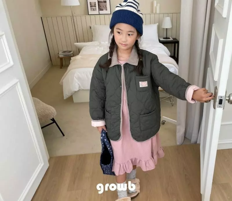 Grow B - Korean Children Fashion - #kidsstore - Mild Quilting Jumper - 8