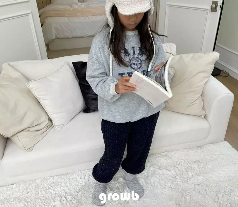 Grow B - Korean Children Fashion - #kidsshorts - Twist Knit Pants - 4