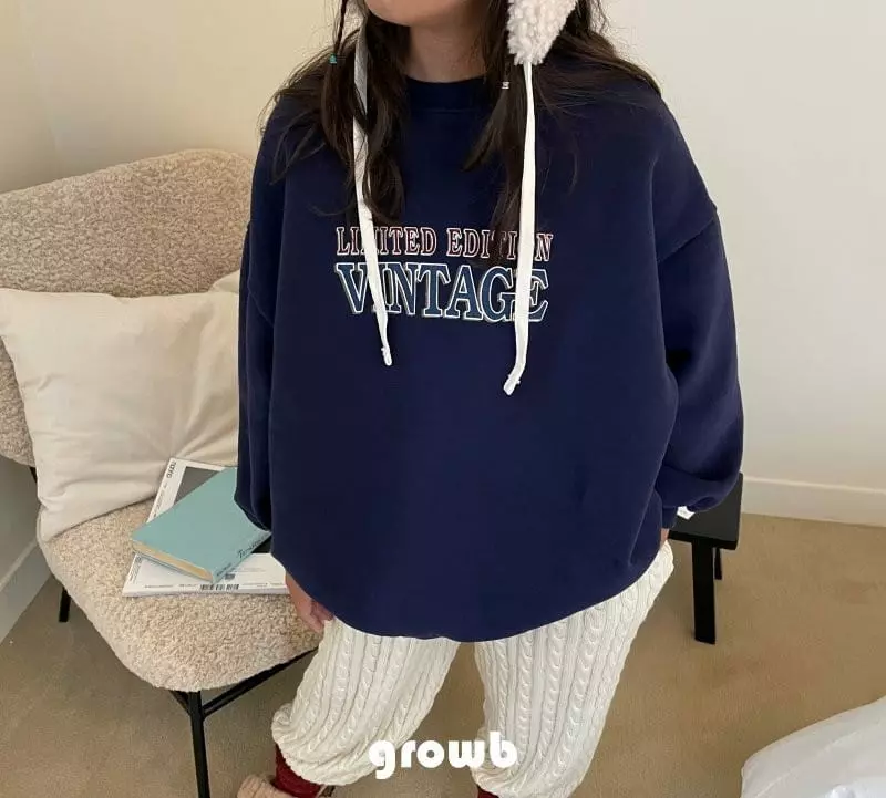 Grow B - Korean Children Fashion - #minifashionista - Vintage Fleece Sweatshirt - 8