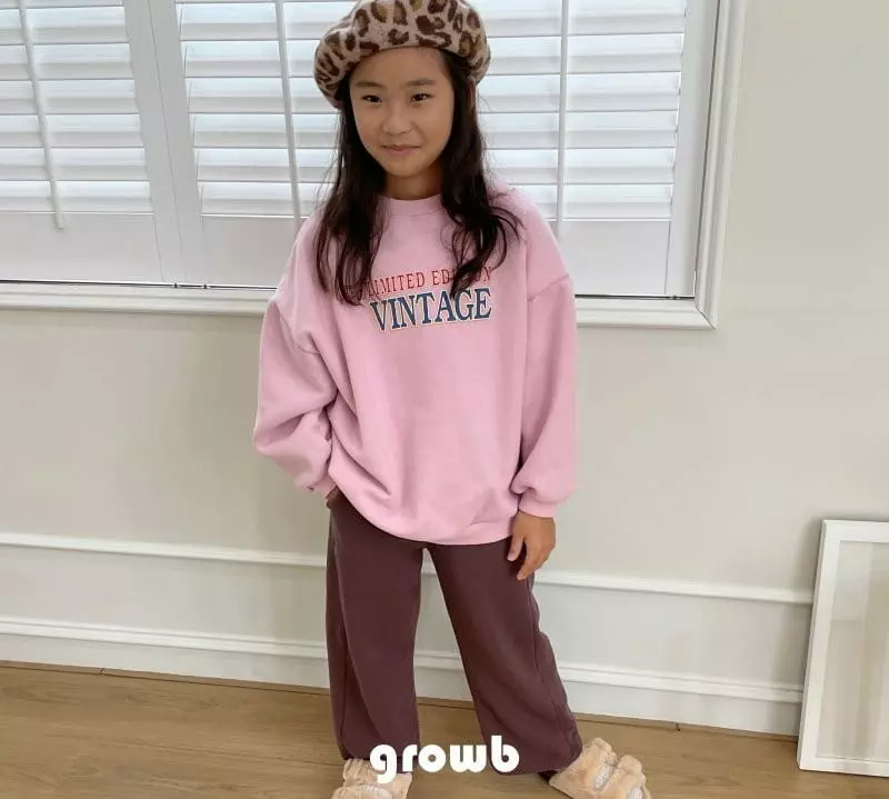 Grow B - Korean Children Fashion - #prettylittlegirls - Vintage Fleece Sweatshirt - 9