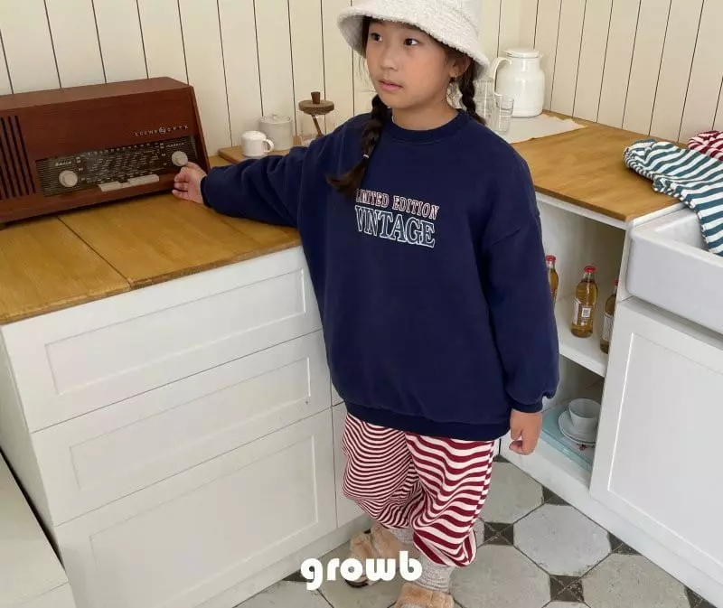 Grow B - Korean Children Fashion - #todddlerfashion - Vintage Fleece Sweatshirt - 10
