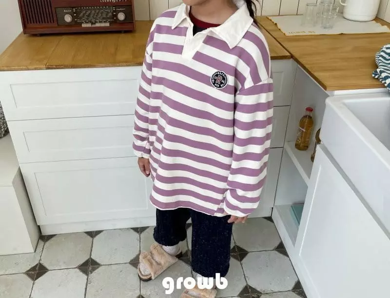 Grow B - Korean Children Fashion - #todddlerfashion - Number Collar Tee - 9