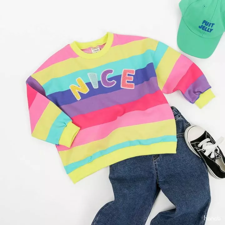 Hanab - Korean Children Fashion - #childrensboutique - Nice Rainbow Sweatshirt