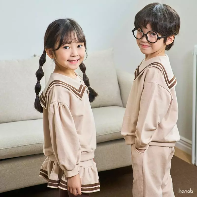 Hanab - Korean Children Fashion - #childrensboutique - B Sailor Top Bottom Set - 4