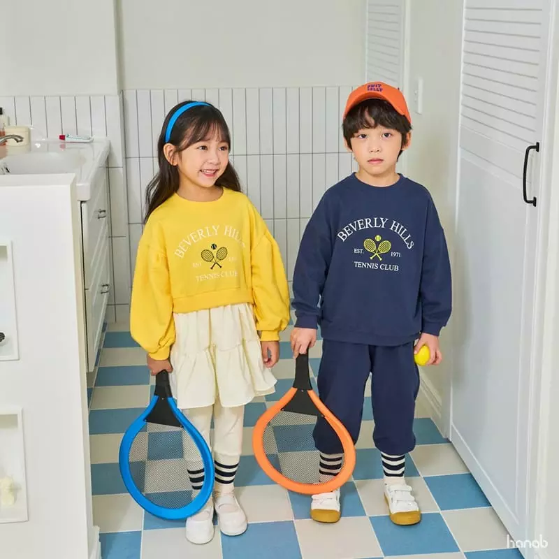 Hanab - Korean Children Fashion - #discoveringself - Racket Top Bottom Set - 6