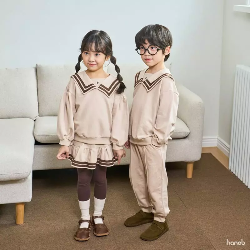 Hanab - Korean Children Fashion - #discoveringself - B Sailor Top Bottom Set - 5