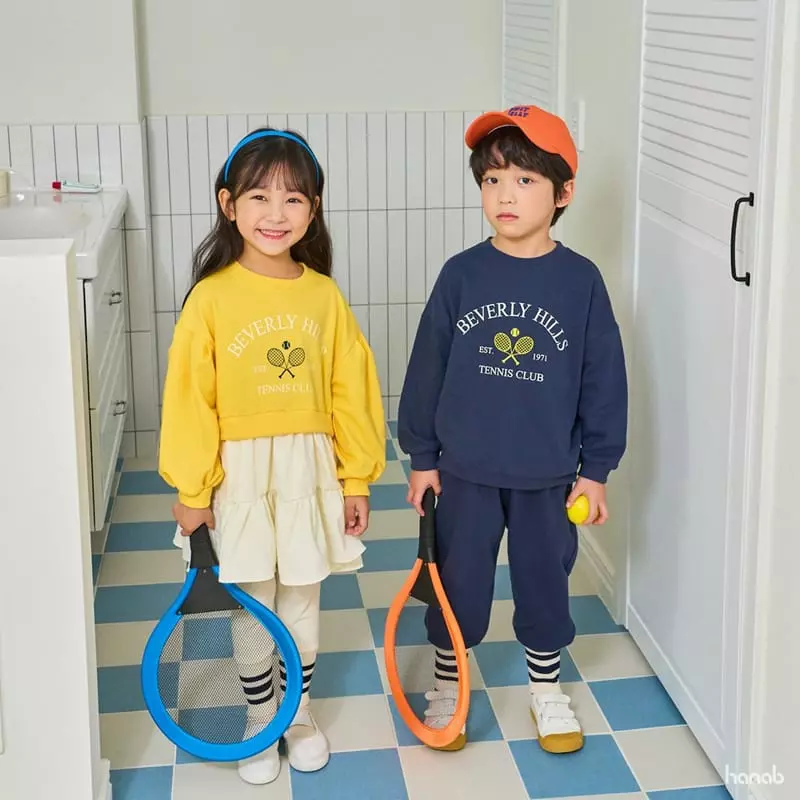 Hanab - Korean Children Fashion - #kidsshorts - Racket Top Bottom Set - 8