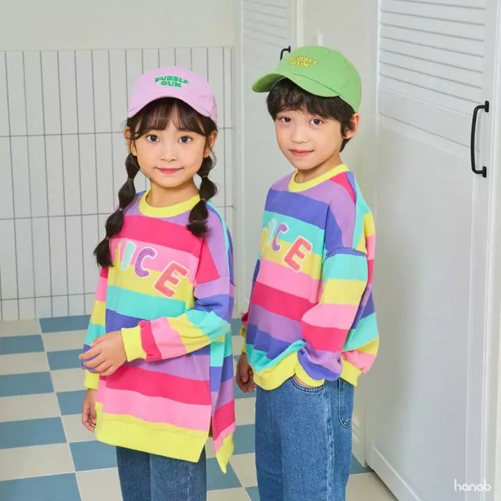 Hanab - Korean Children Fashion - #kidzfashiontrend - Nice Rainbow Long Tee - 6