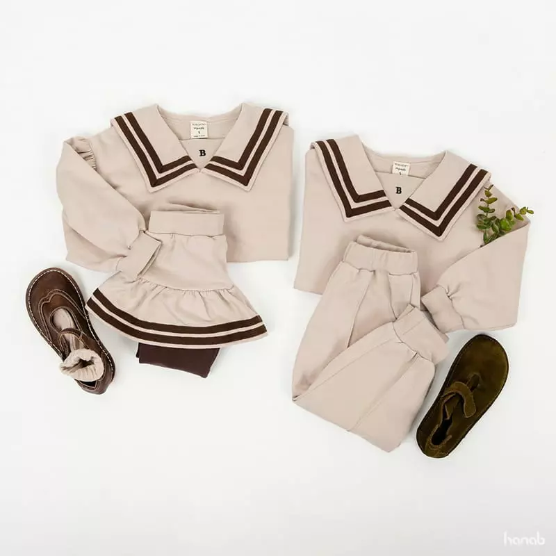 Hanab - Korean Children Fashion - #magicofchildhood - B Sailor Top Bottom Set - 12