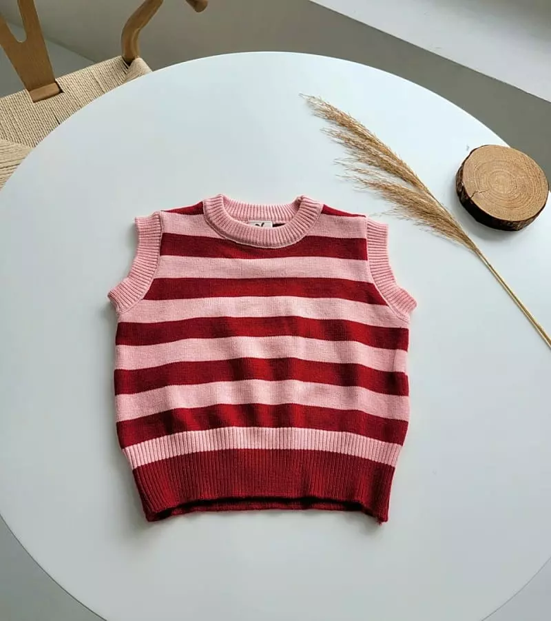 Hanacoco - Korean Children Fashion - #Kfashion4kids - Stripes Knit Vest - 2