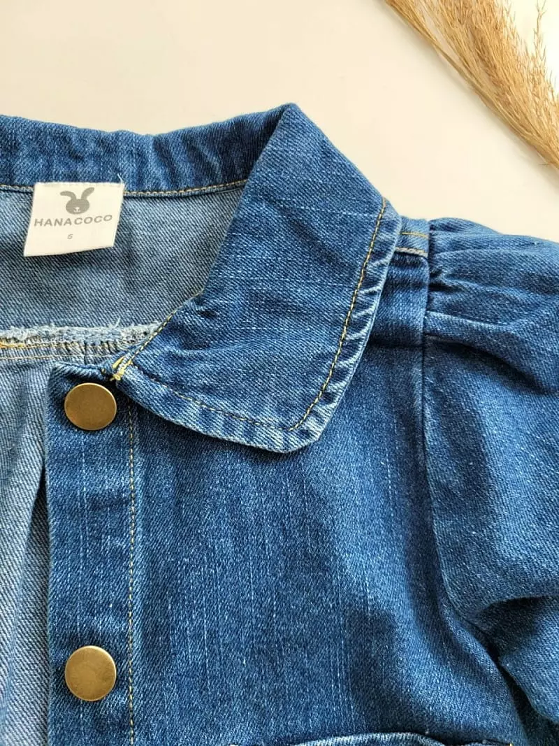 Hanacoco - Korean Children Fashion - #kidsshorts - Denim Jacket - 3