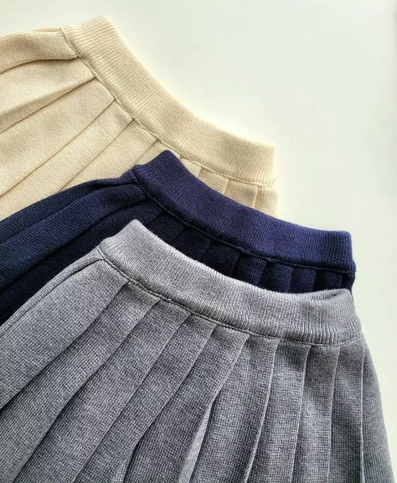 Hanacoco - Korean Children Fashion - #kidsstore - Knit Wrinkle Skirt - 2