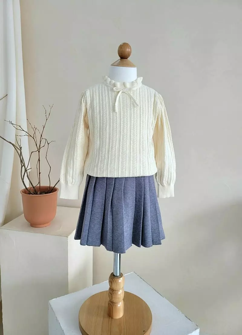 Hanacoco - Korean Children Fashion - #toddlerclothing - Frill Knit Tee - 4