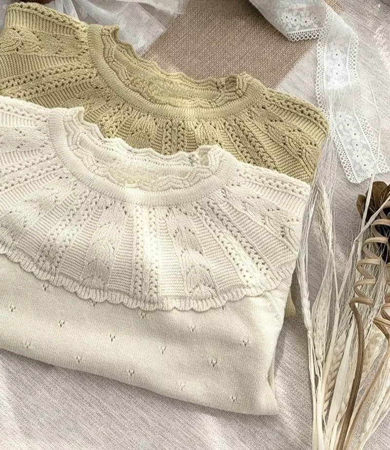 Hanacoco - Korean Children Fashion - #todddlerfashion - Lael Knit Tee - 5