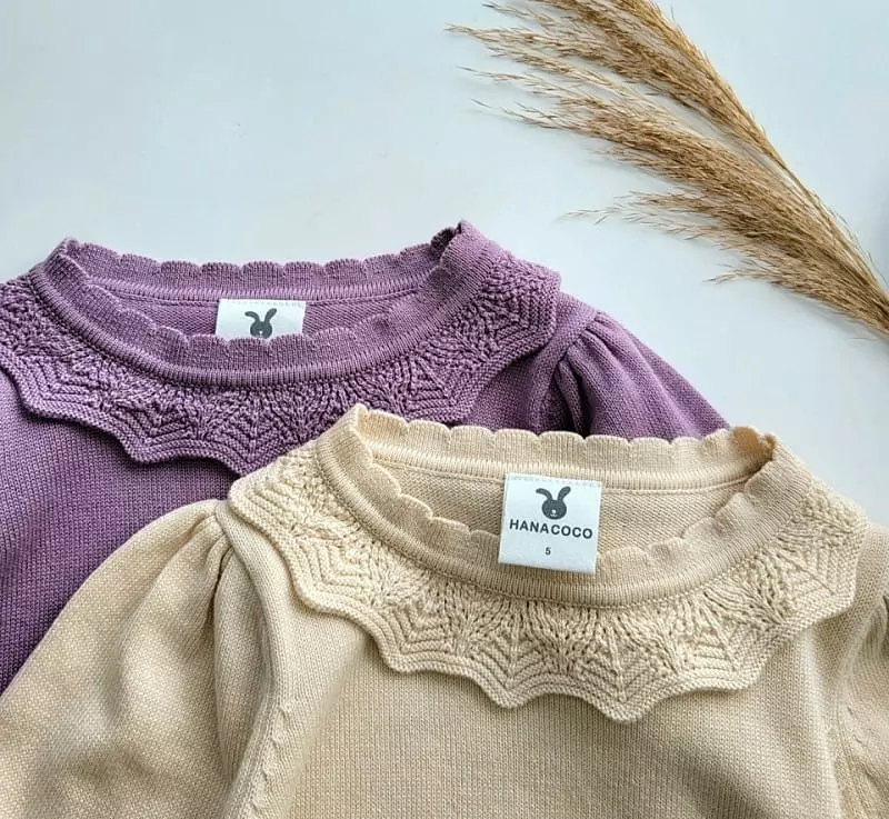 Hanacoco - Korean Children Fashion - #todddlerfashion - Scalet Knit Tee - 4