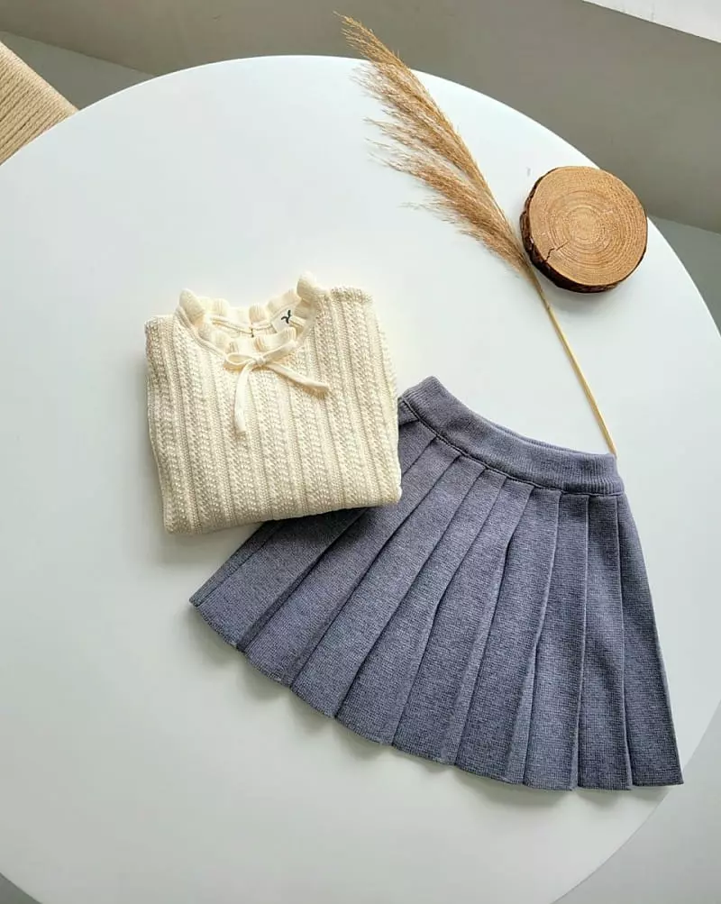 Hanacoco - Korean Children Fashion - #toddlerclothing - Frill Knit Tee - 3