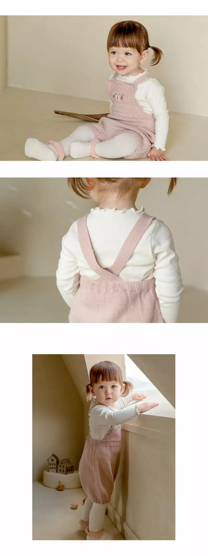 Happy Prince - Korean Baby Fashion - #babygirlfashion - Fen Knit Overalls - 3