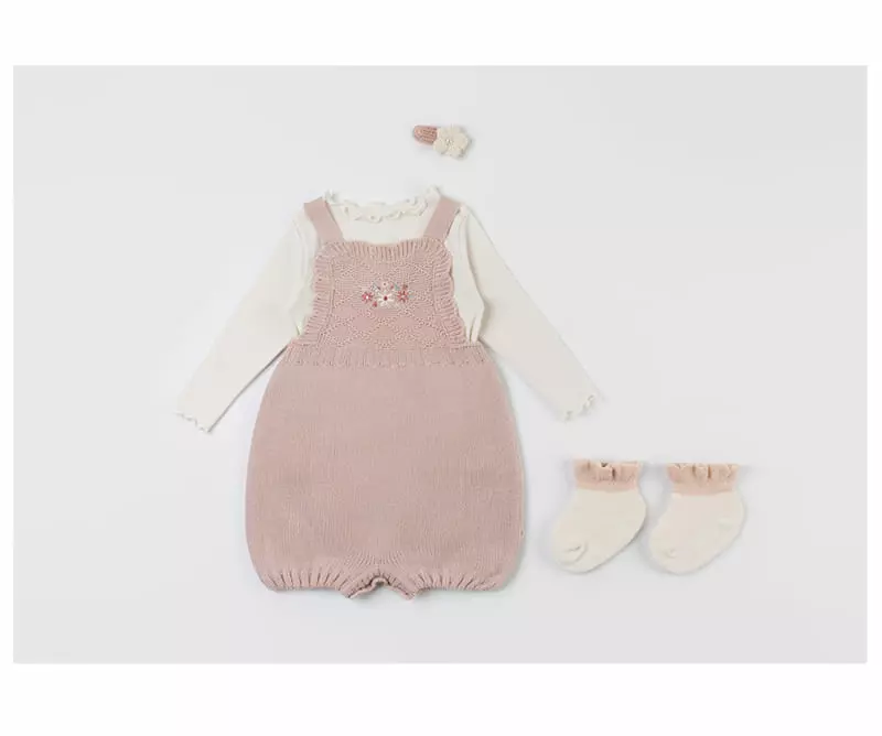 Happy Prince - Korean Baby Fashion - #babygirlfashion - Fen Knit Overalls - 4