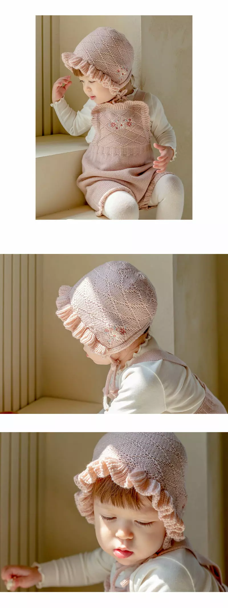 Happy Prince - Korean Baby Fashion - #babylifestyle - Fen Knit Bonnet - 3