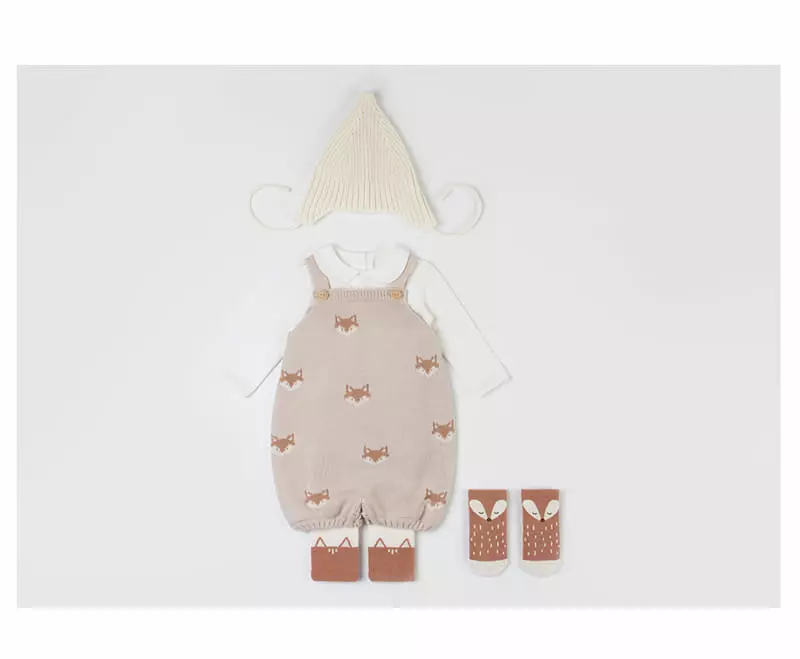 Happy Prince - Korean Baby Fashion - #babyoutfit - Ciona Knit Babr Overalls - 4