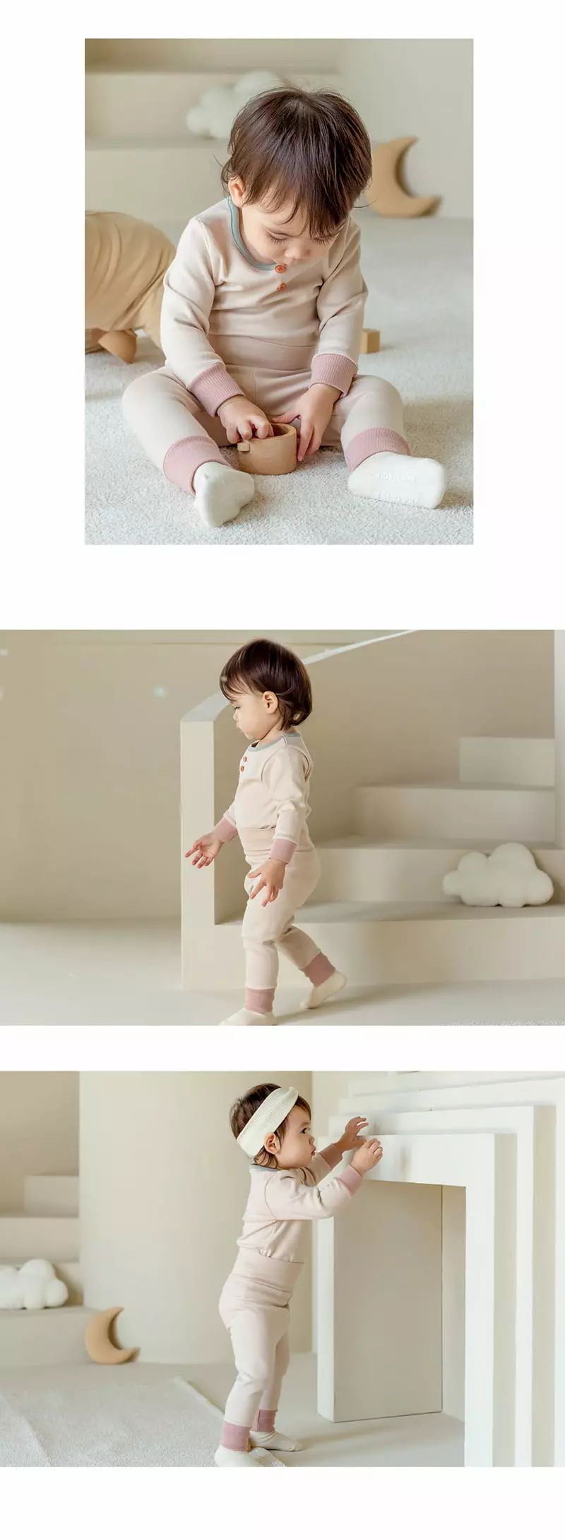 Happy Prince - Korean Baby Fashion - #babyoutfit - Dello Baby Easywear Beige - 5