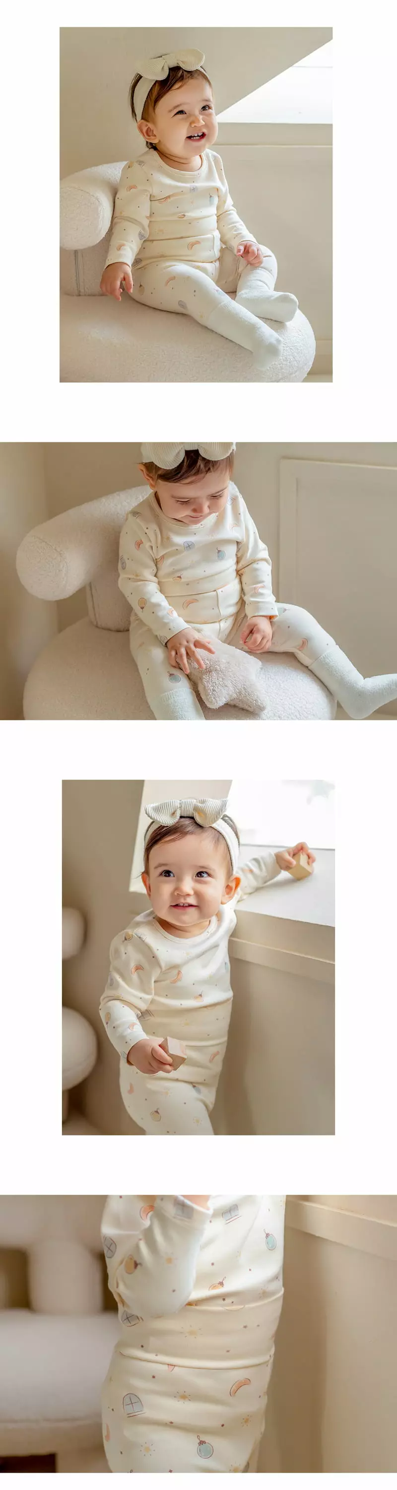 Happy Prince - Korean Baby Fashion - #onlinebabyboutique - Ladi Babay Easywear Ivory - 6