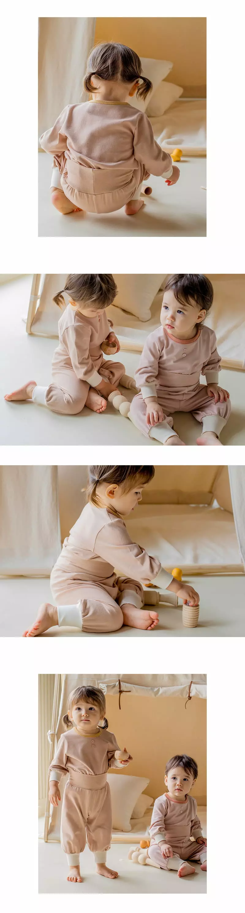 Happy Prince - Korean Children Fashion - #kidzfashiontrend - Beldi Comfy Belly Lounge Wear Coral - 4