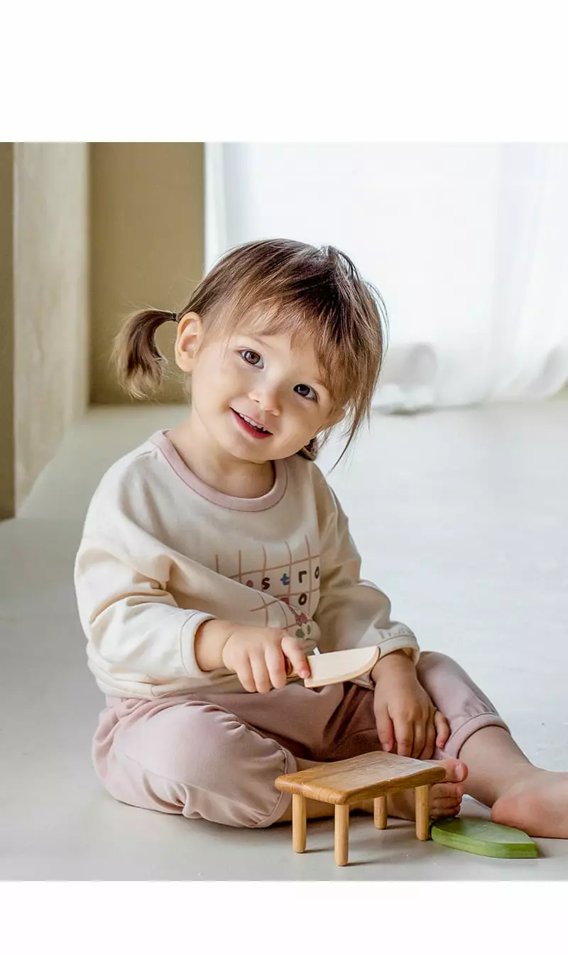 Happy Prince - Korean Children Fashion - #fashionkids - Beunie Lounge Baby Top Bottom Set Pink