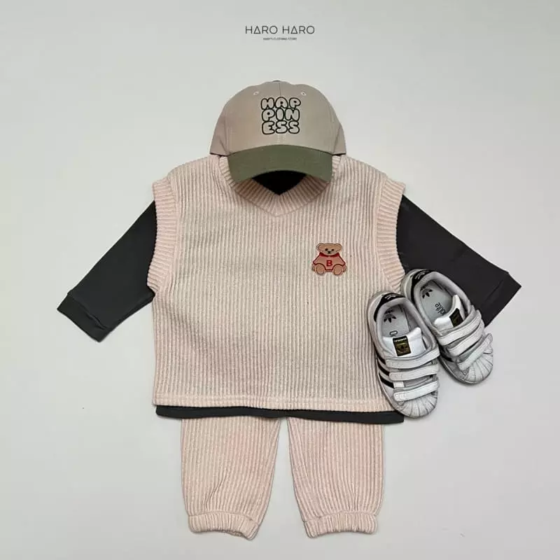 Haro Haro - Korean Children Fashion - #Kfashion4kids - Red Cape Vest Top Bottom Set - 8