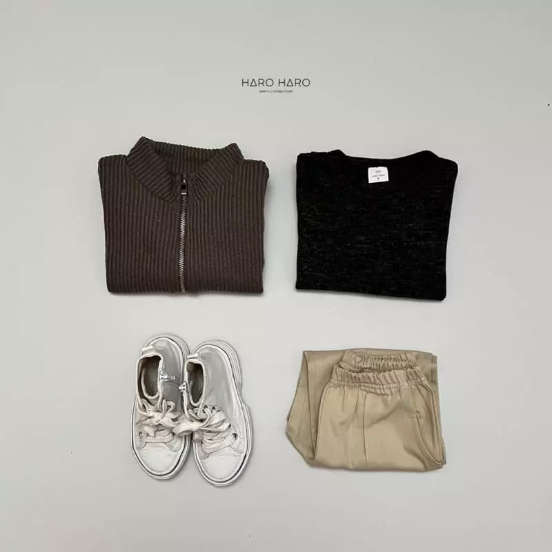 Haro Haro - Korean Children Fashion - #childofig - Cookie Knit Zip-up - 9