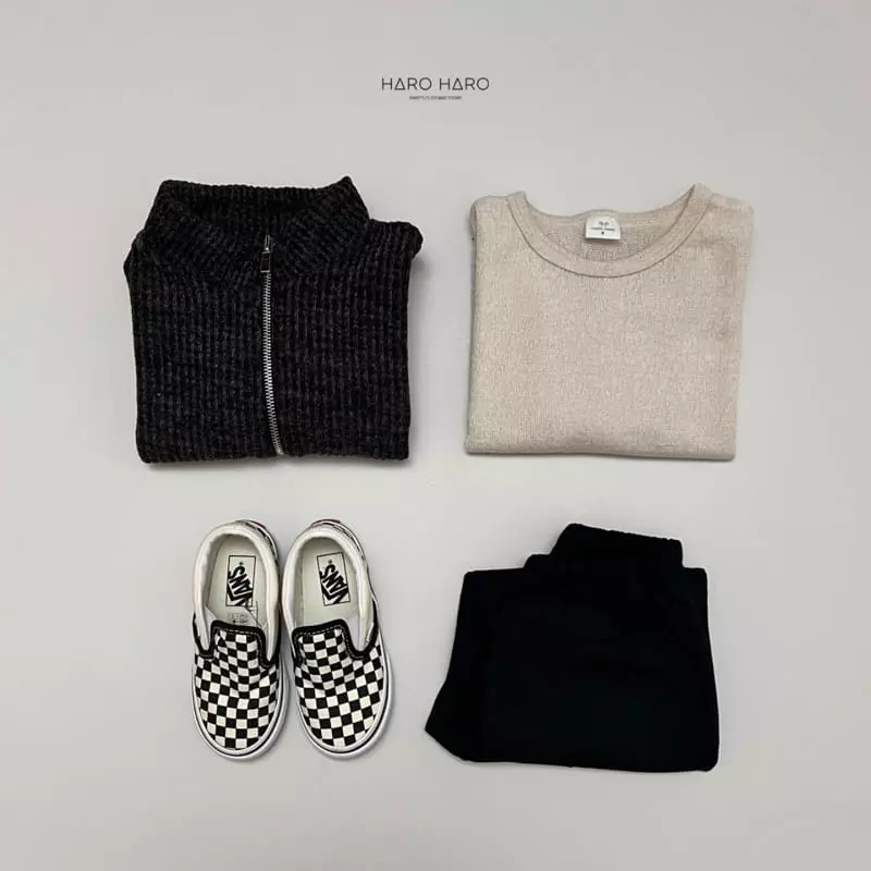 Haro Haro - Korean Children Fashion - #childrensboutique - Cookie Knit Zip-up - 10